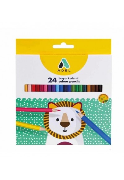 Adel Karton Kutu 24'lü Kuru Boya