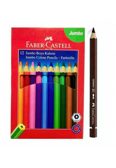 Faber Castell 12'li Jumbo Kuru Boya