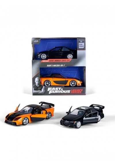 JADA Hızlı & Öfkeli 2'li Paket Heıst Honda Cıvıc Ej1 & Han's Mazda Rx-7