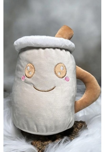 Kahve Bardağı Figürlü Peluş 30 Cm