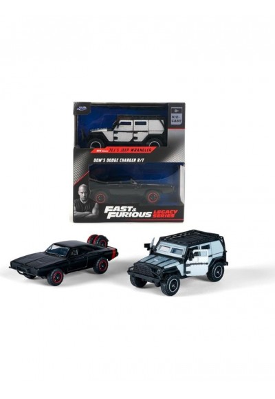 Jada Fast And Furious Tej's Jeep Wrangler Dom's Dodge Charger R/t Model Araba